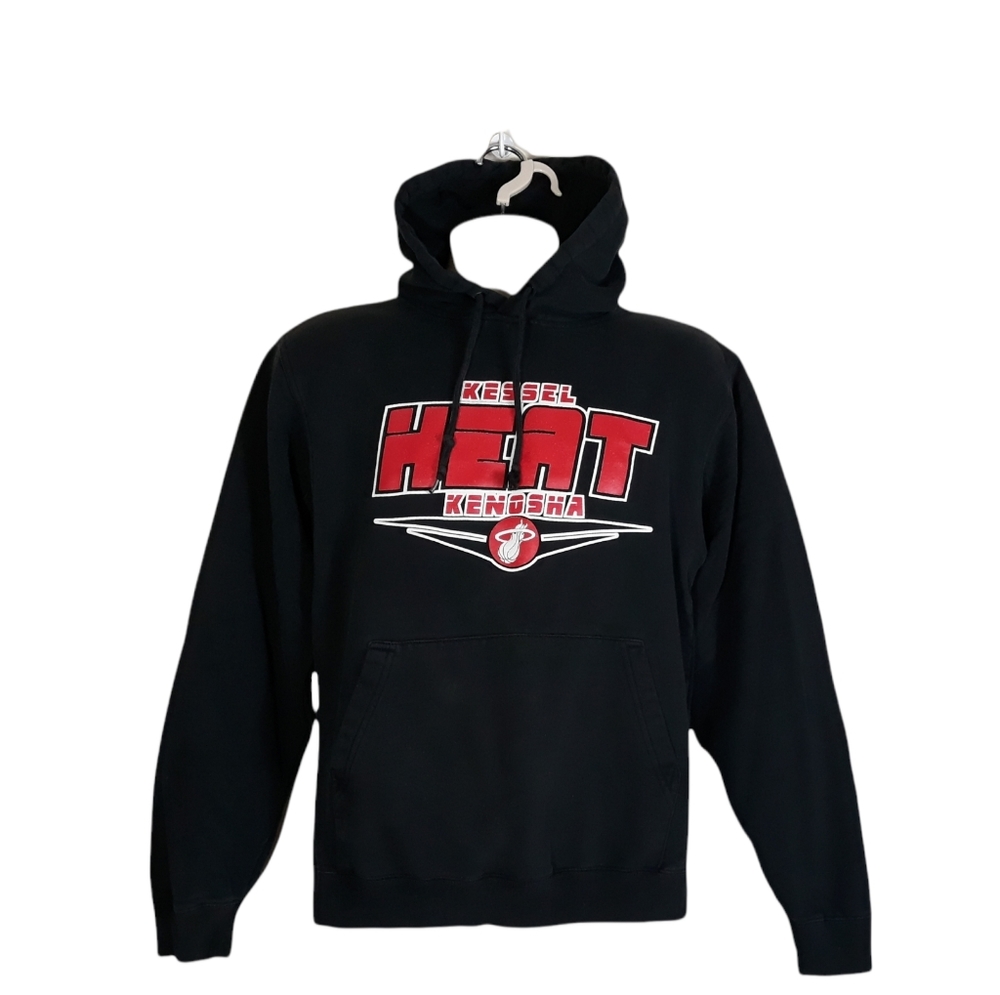 Mens Hoodie Size S Black Sweatshirt Pullover Youth  BEIMAR KESSEL HEAT KENOSHA